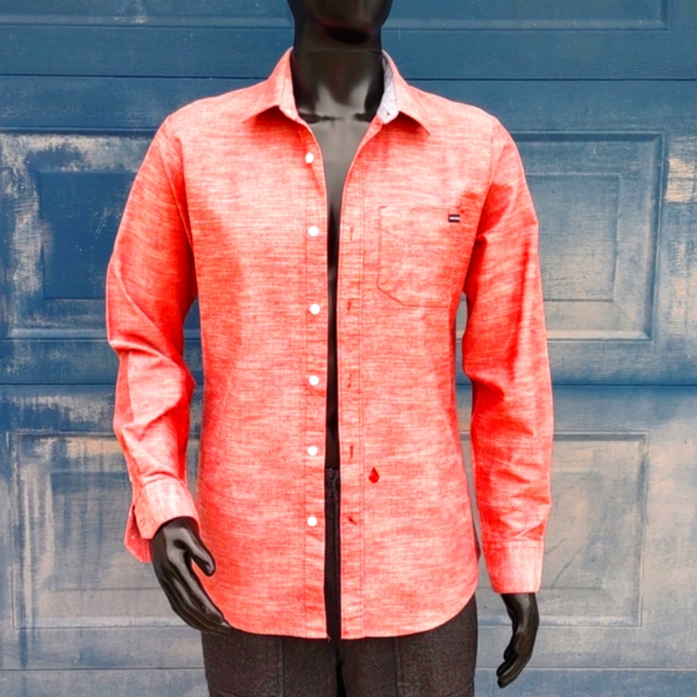 Volcom Men's Button Down Ruby Red - image 2